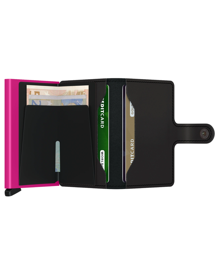Secrid Wallet Matte Black & Fuchsia