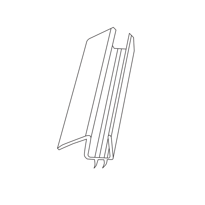 SEMI FRAMELESS SHOWER CLEAR PVC WATERSEAL FLAP 6MM DOOR BOTTOM 750mm - Image 2