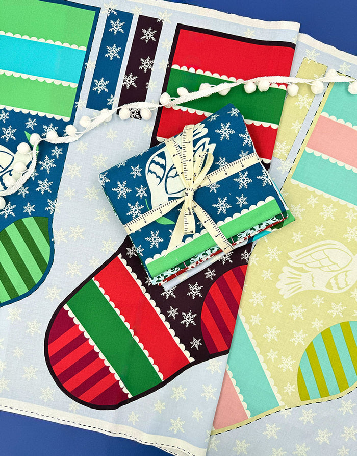 Set of Three Christmas Stocking Sewing Kit, Cozy Christmas by Anna Maria