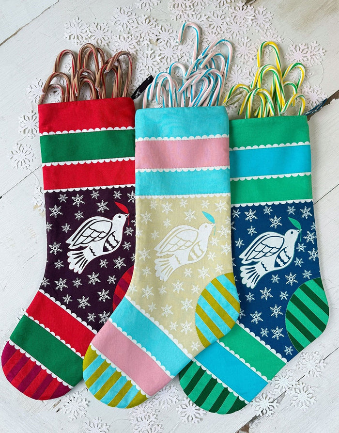 Set of Three Christmas Stocking Sewing Kit, Cozy Christmas by Anna Maria