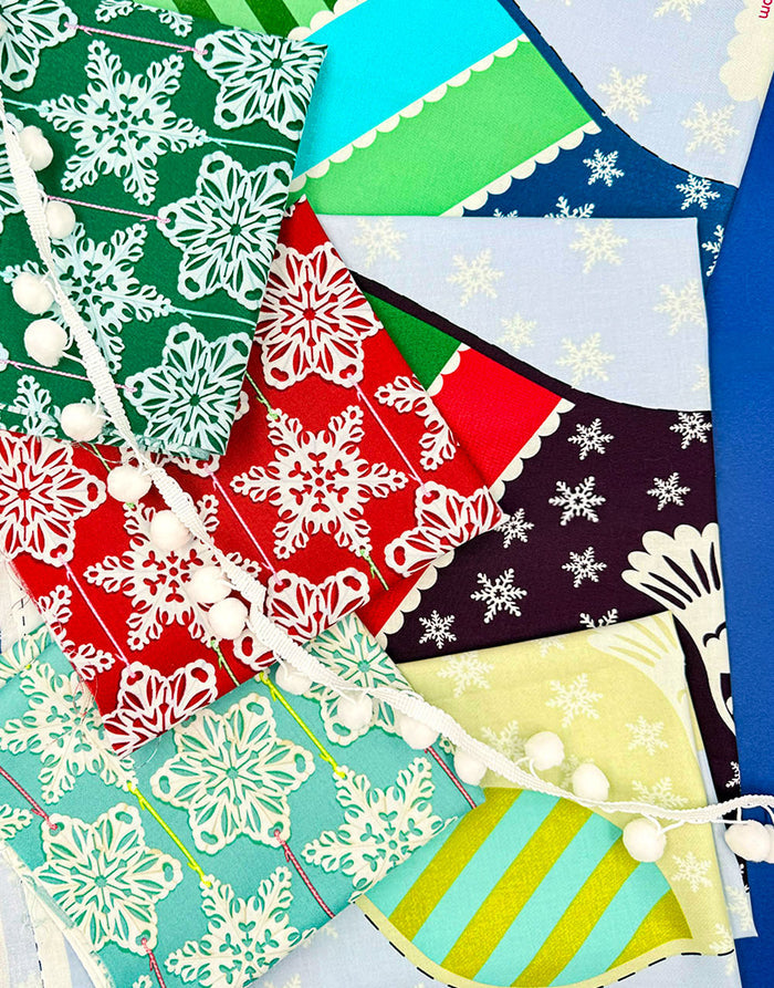 Set of Three Christmas Stocking Sewing Kit, Cozy Christmas by Anna Maria