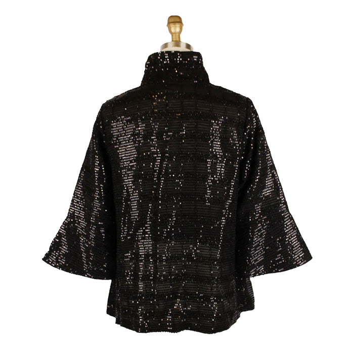 Short Sequin Jacket in Black - 4929 - Size M Only!