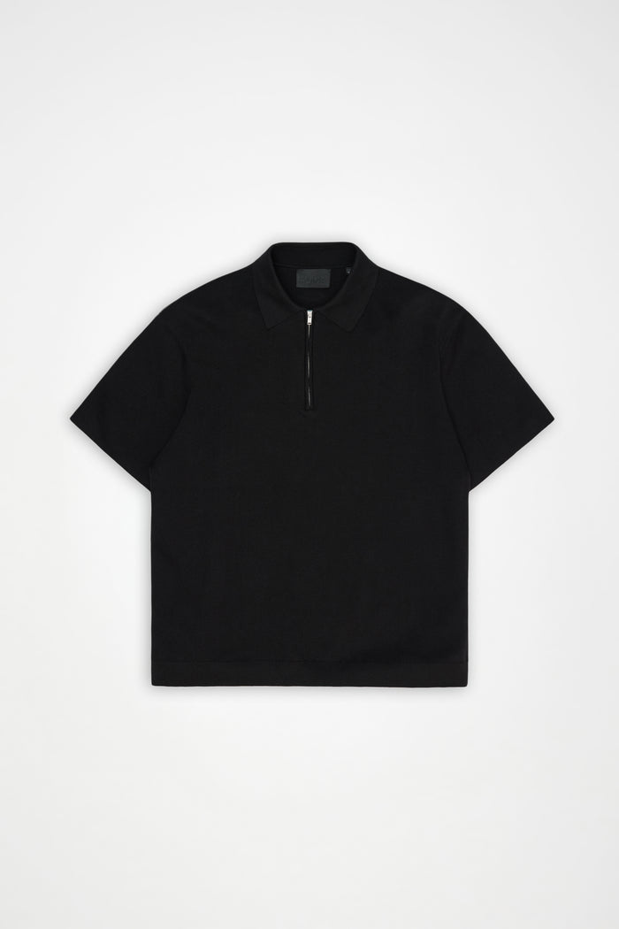 RAINS Short Sleeve Polo Black Short Sleeve
