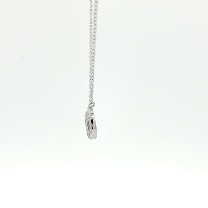 Silver Cubic Zirconia Infinity Symbol Charm Necklace