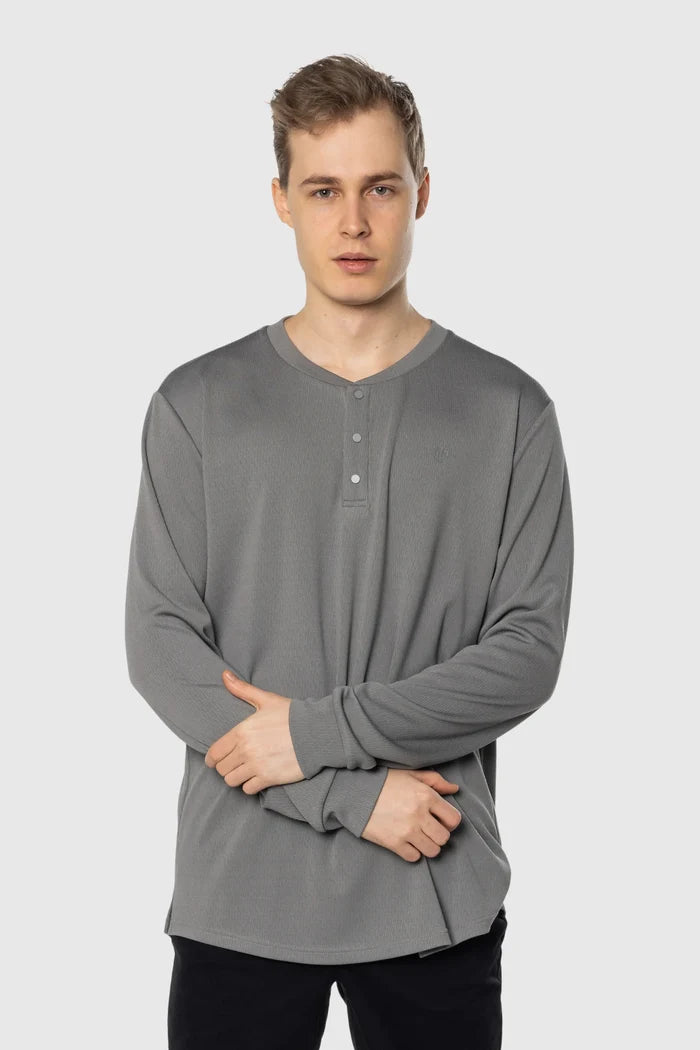 Snap Henley Long Sleeves - Front