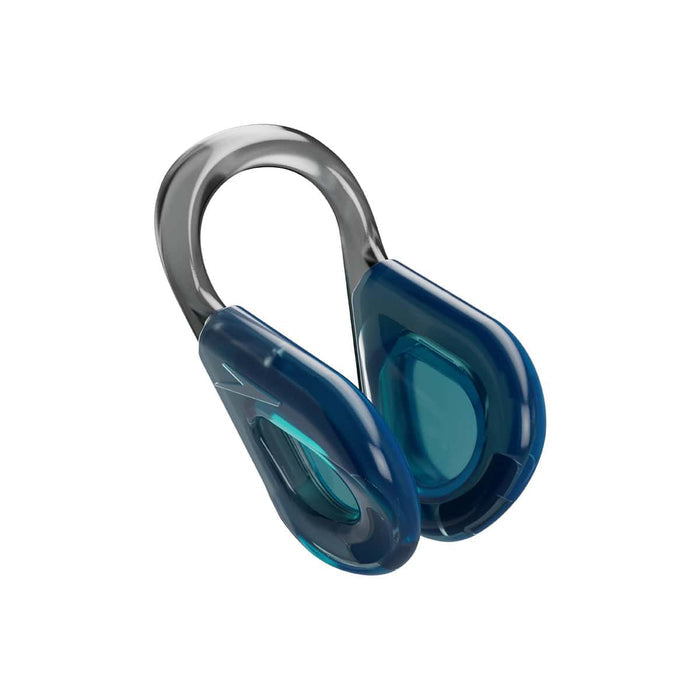 Speedo Biofuse Nose Clip in blue and grey designed for comfortable, secure fit during swimming or water activities.