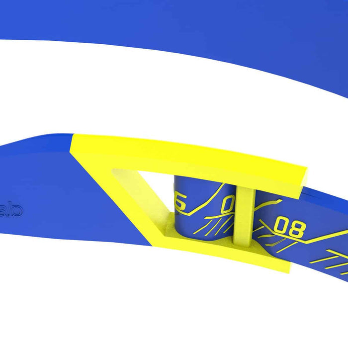 Speedo Fastskin Hyper Elite Mirror goggles in Deep Royal, Cobalt, and Iris with mirrored lenses for competitive swimming.