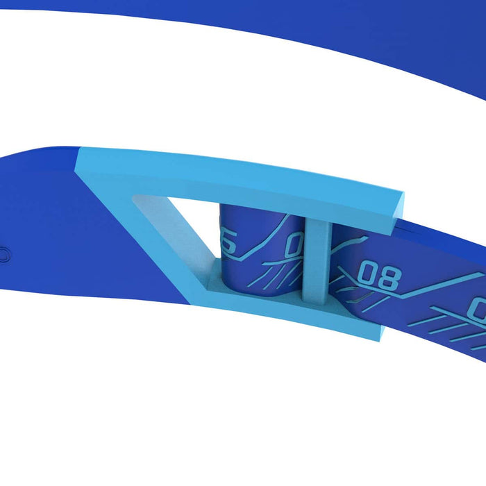 Speedo Fastskin Hyper Elite Mirror Junior goggles in Picton Blue, Cobalt, and Iris with tinted mirrored lenses.