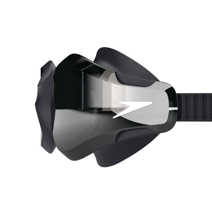 Speedo Hydrosity 2.0 Mirrored goggles with black, smoke, and silver mirror lenses for swimming.