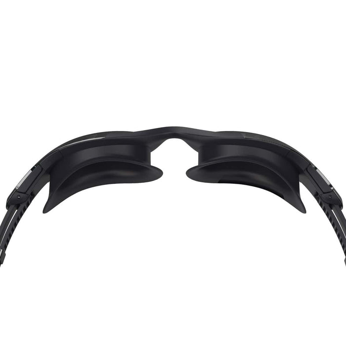Speedo Hydrosity 2.0 Mirrored goggles in black, smoke, and silver with reflective lenses for swimming.