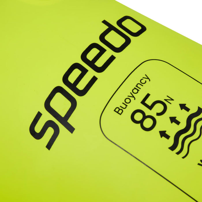 Yellow and black Speedo OW Tow Float designed for swimming safety and visibility during open water activities.
