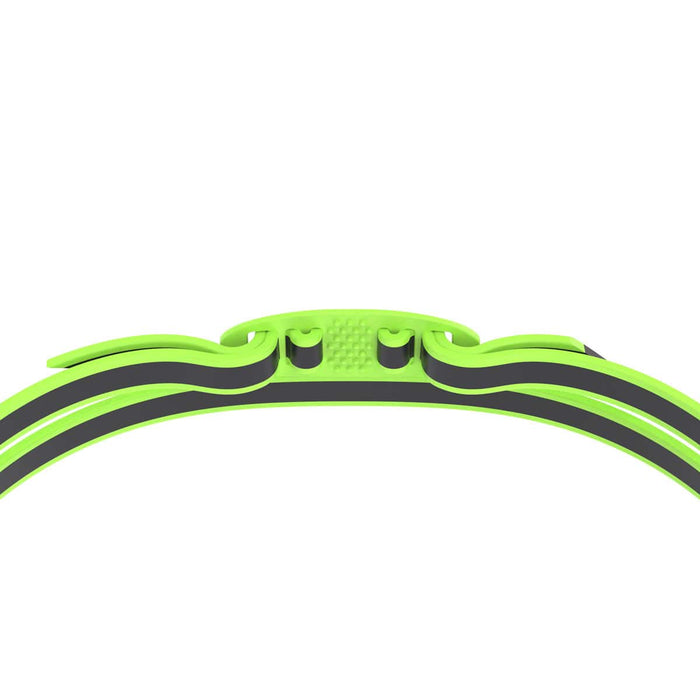Speedo Vanquisher 3.0 mirrored goggles in hyper yellow, grey, and ablaze mirror with adjustable strap.