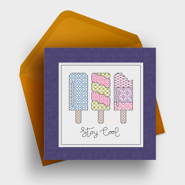 Stay Cool Blackwork Pattern by Peppermint Purple