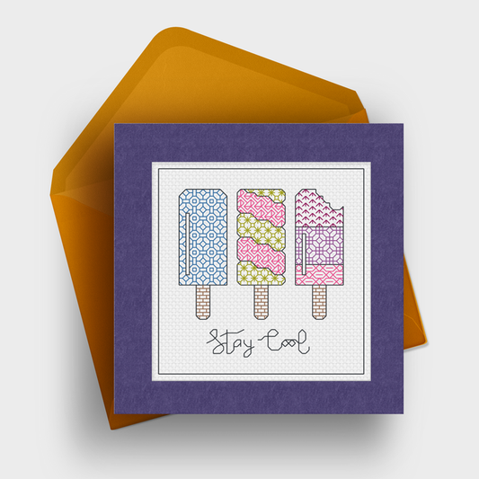 Stay Cool Blackwork Pattern by Peppermint Purple