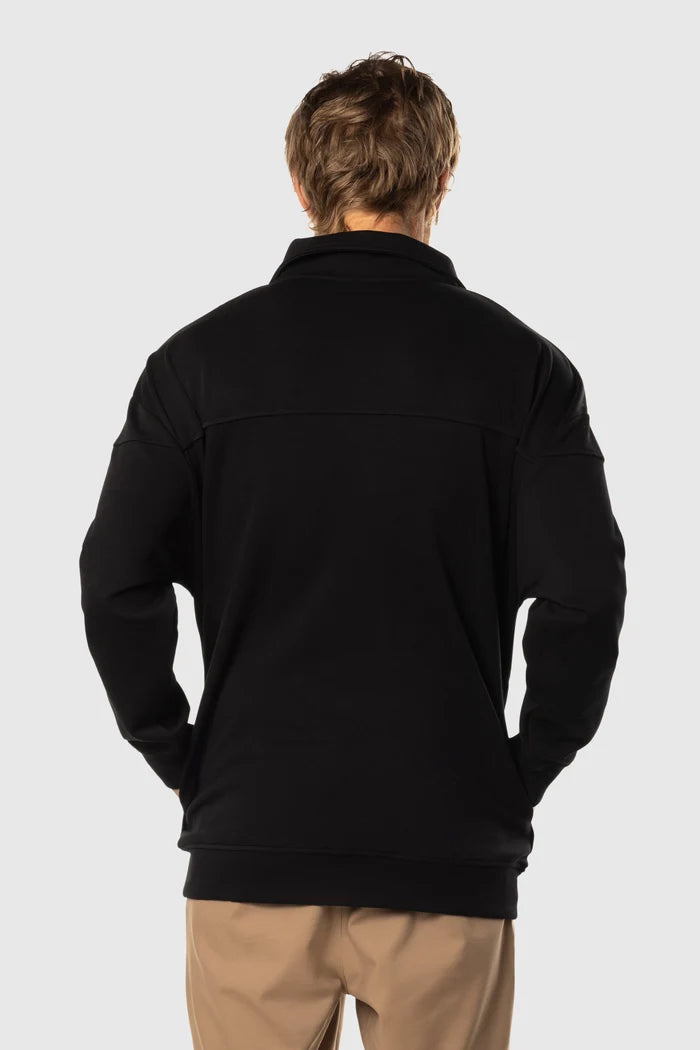 Stretch Fleece 1/4 Zip Sweaters - Side
