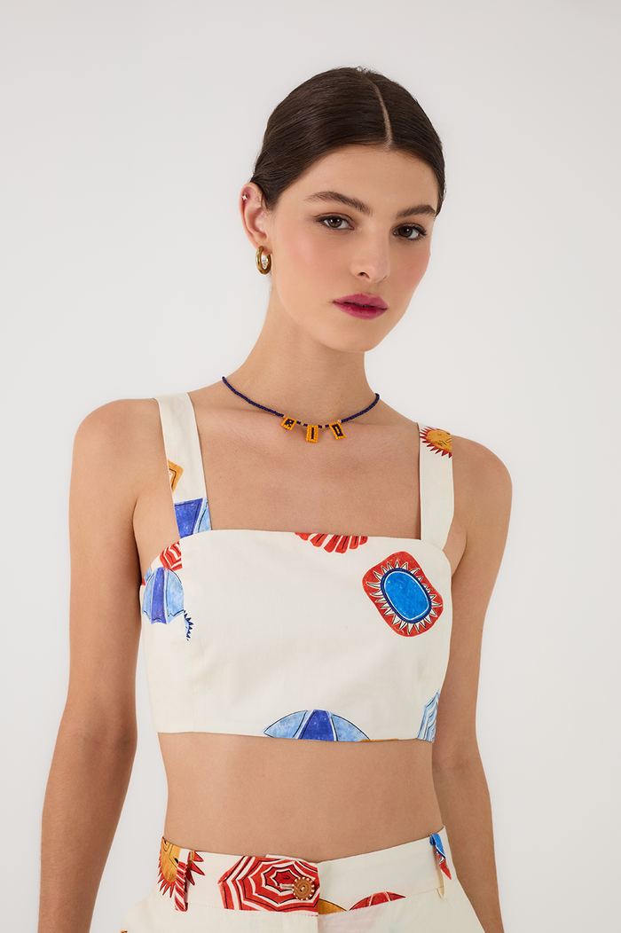 Sun Print Cropped Top_2