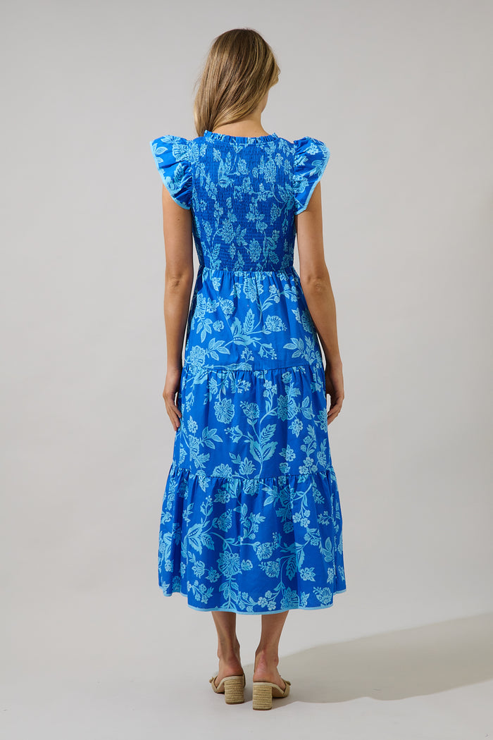 Sunfire Tiered Midi Dress Persa Floral