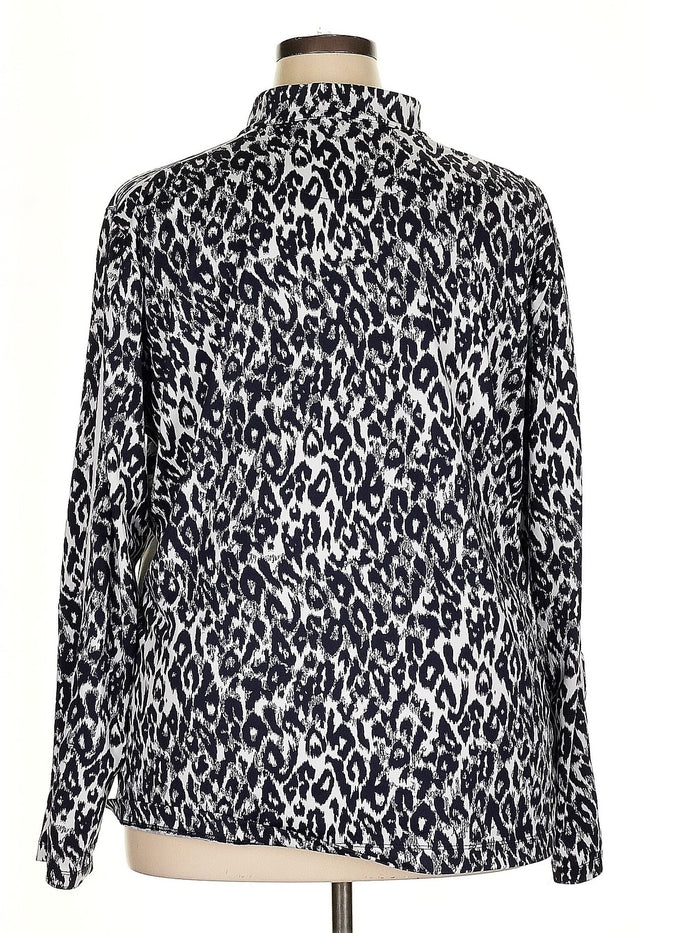 Tail White Label Navy & White Animal Print Pullover Size 3X