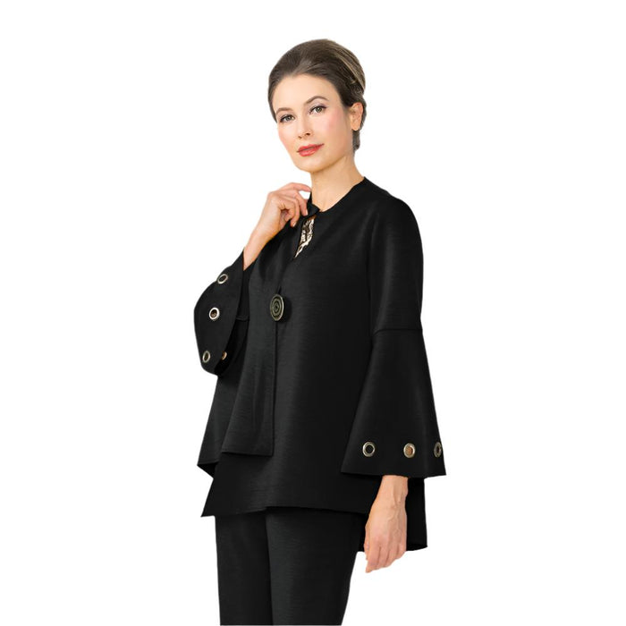 Techno Stretch-Knit Asymmetric Jacket in Mustard- 4577J-MST