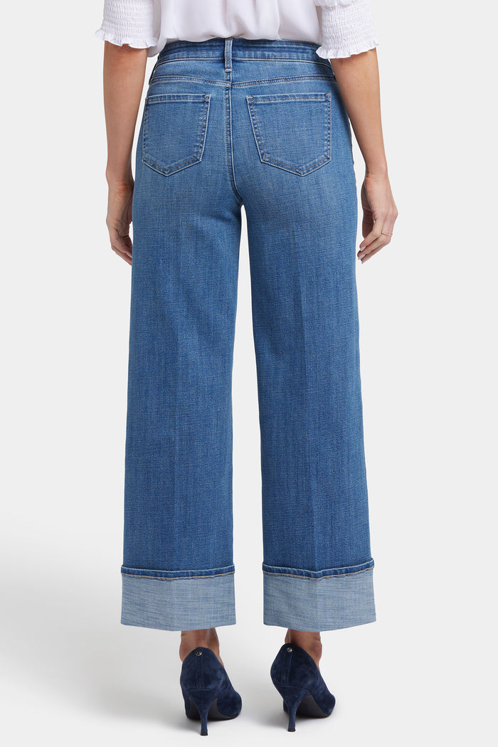 Teresa Wide Leg Jeans In Petite - Stillwater Lake
