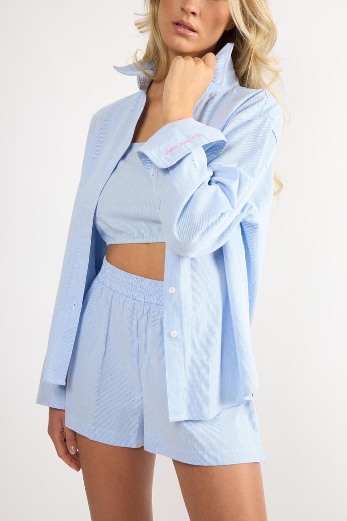 The Everyday Shorts - Blue Pinstripe