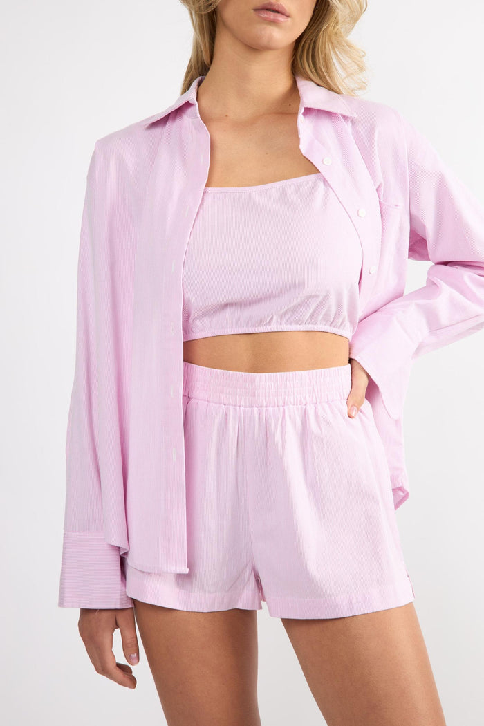 The Everyday Shorts - Pink Pinstripe
