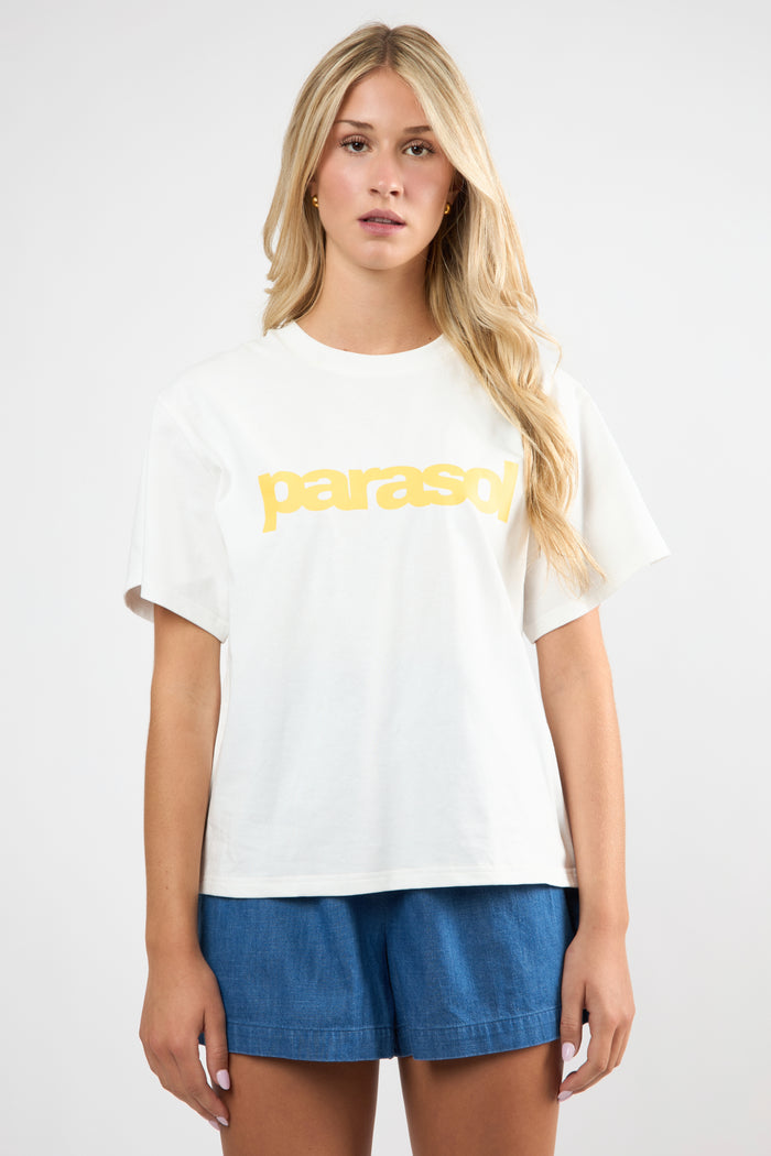 The Parasol Boxy Tee | Oversized Cotton Graphic Tee