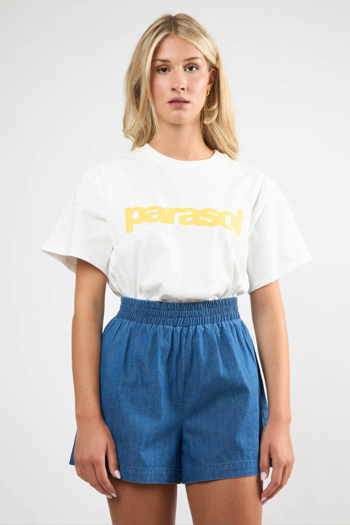 The Parasol Boxy Tee | Oversized Cotton Graphic Tee