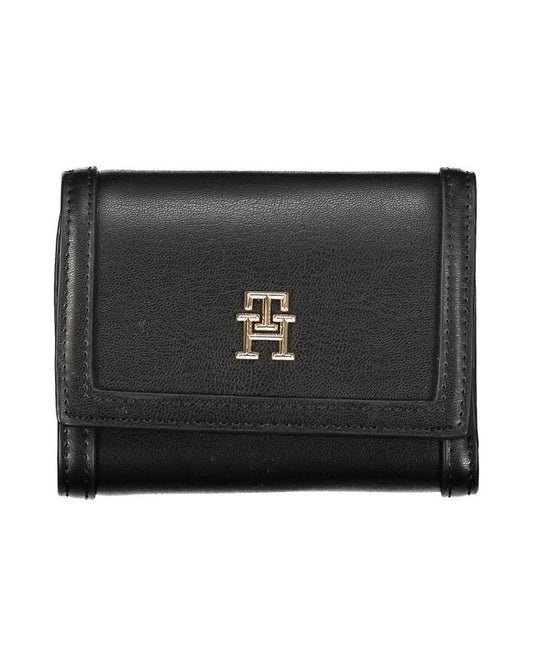 Tommy Hilfiger Black Polyurethane Women Wallet