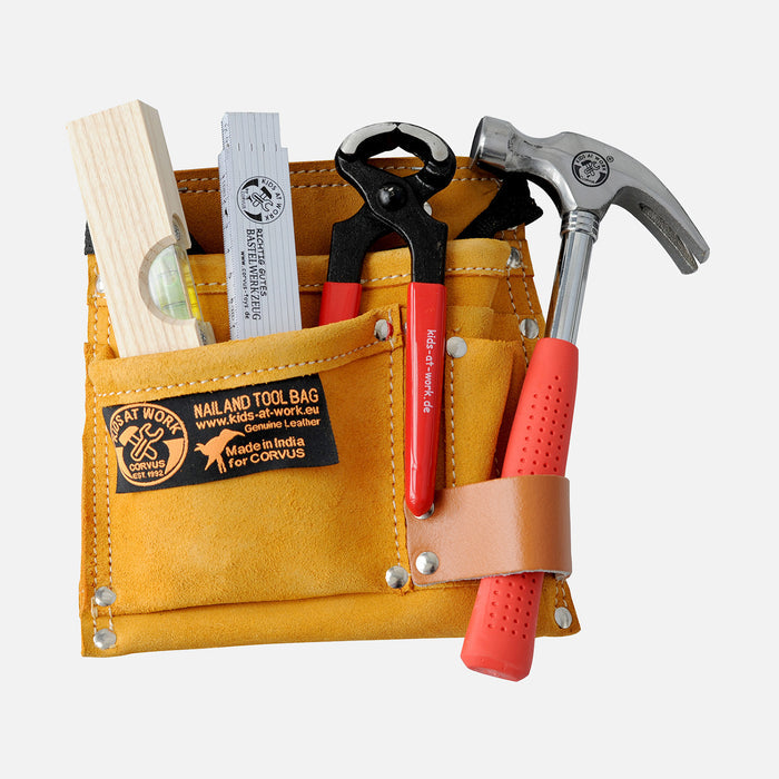 Tool Belt Kit with Level & Pincers - Set of 6