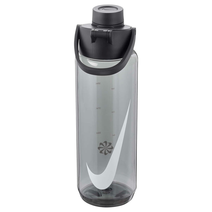 Nike TR Renew Recharge Chug Water Bottle, 24oz in black, durable sports water bottle with ergonomic design.