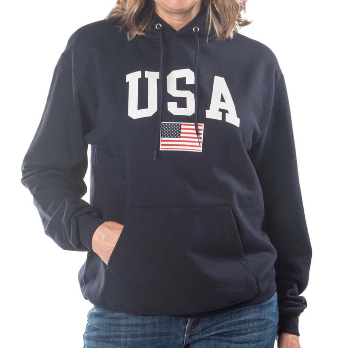 Unisex Champion USA American Flag Hoodie - The Flag Shirt