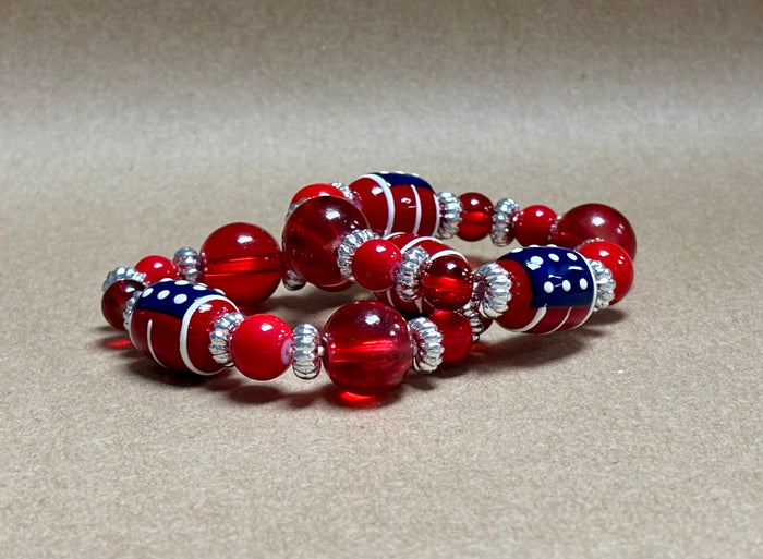 USA Flag Kid Hand Painted Bracelet