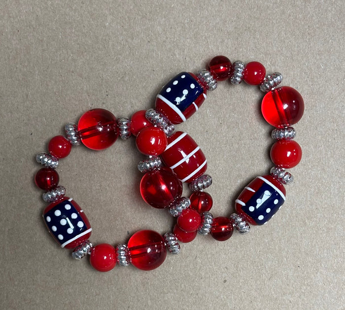 USA Flag Kid Hand Painted Bracelet