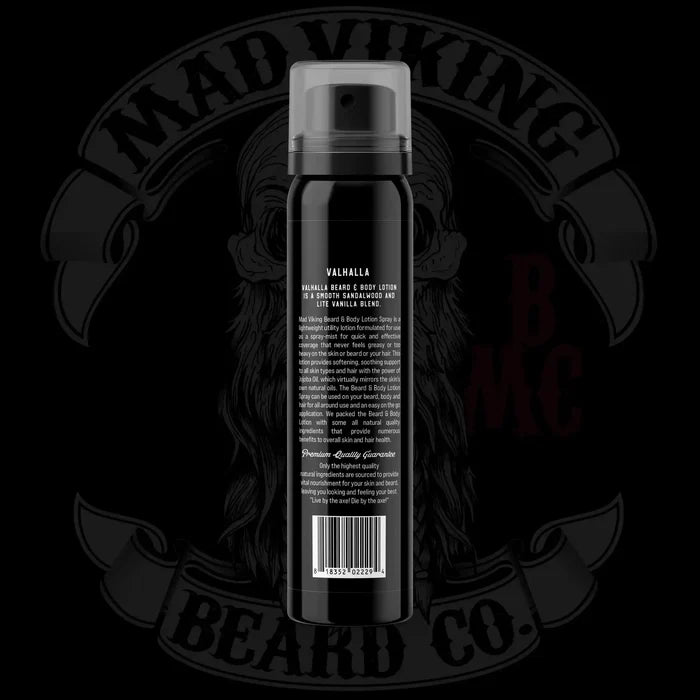 VALHALLA BEARD & BODY LOTION SPRAY