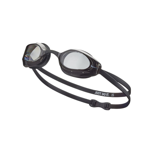 Nike Vapor Goggle in black with adjustable strap and clear lens, designed for sports and outdoor activities.