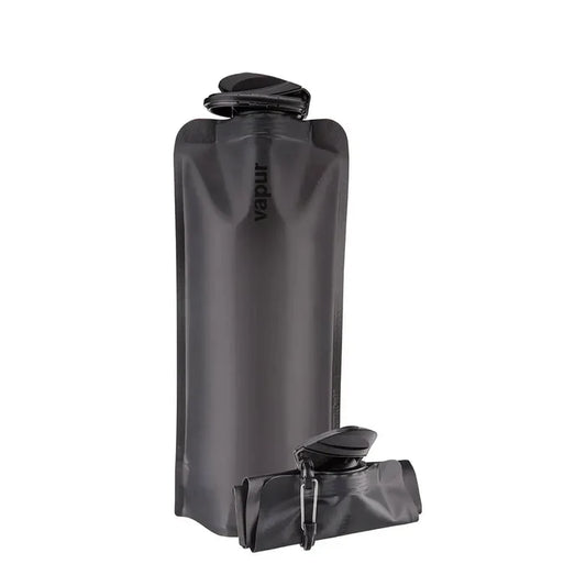 Vapur Eclipse Plastic Anti Bottle in 700ml Blackout colour showing it rolled and filled.