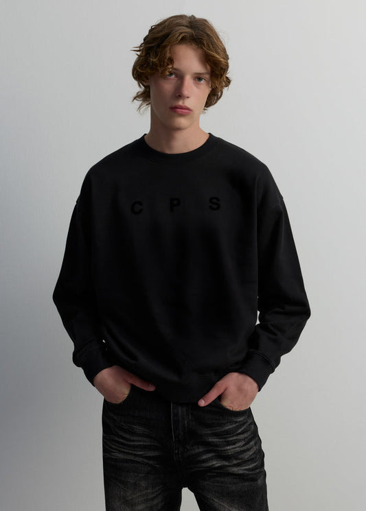 VELVET LOGO PULLOVER SWEATSHIRT