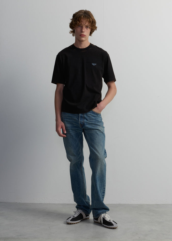 WASHED LEATHER LABEL TEE