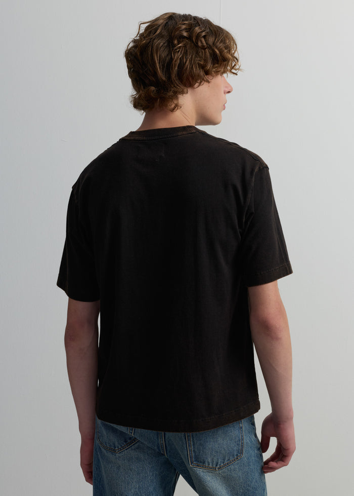 WASHED LEATHER LABEL TEE