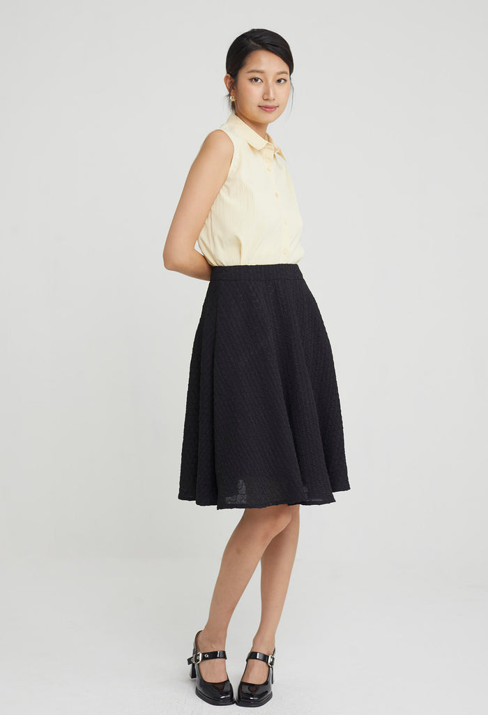 Wavy Bliss Midi Skirt