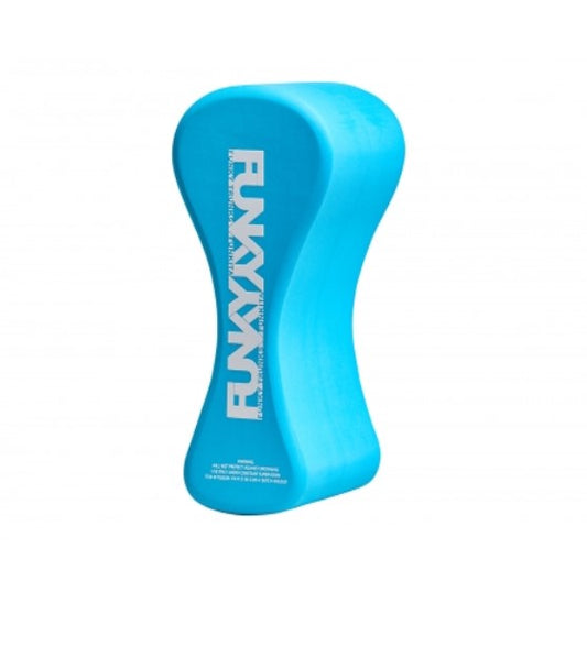 Blue Way Funky Still Lagoon Pull Buoy, a foam swimming aid designed for water training and swim practice.