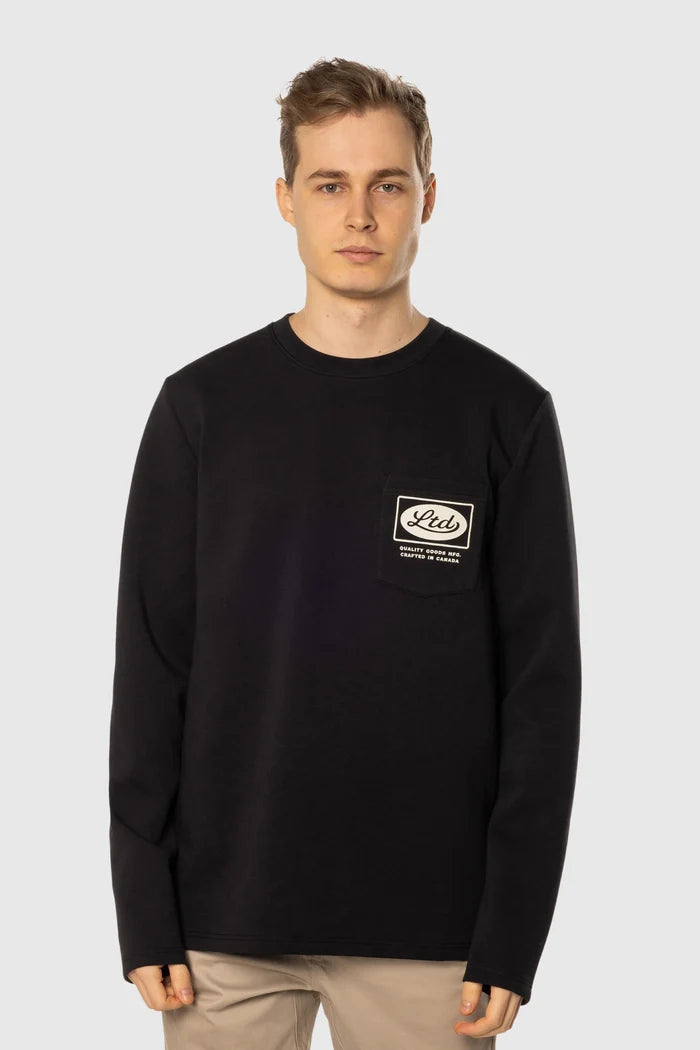 Weighted Stretch Crew Long Sleeves - Side