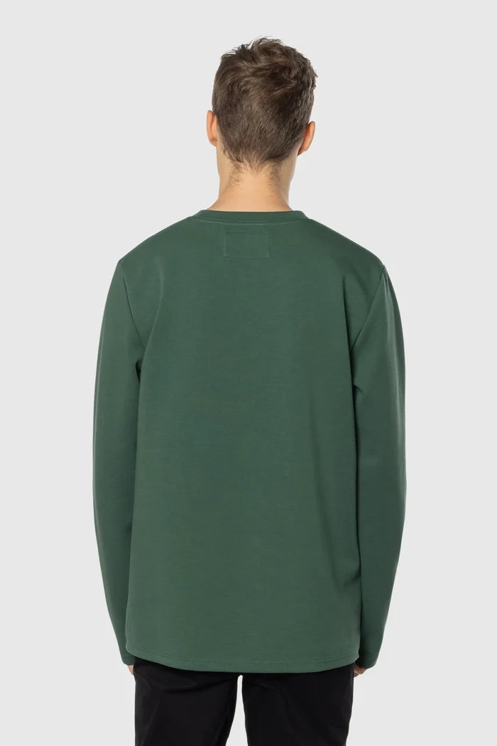 Weighted Stretch Crew Long Sleeves - Back
