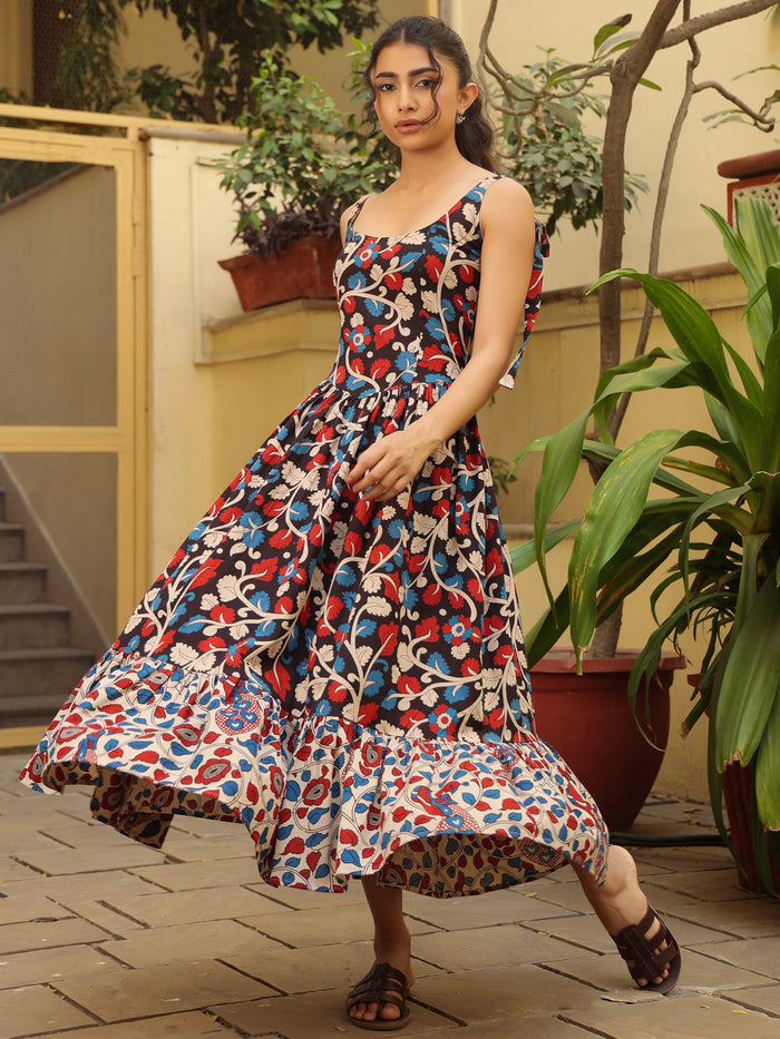 Women's Corset Back Fit and Flare Dress