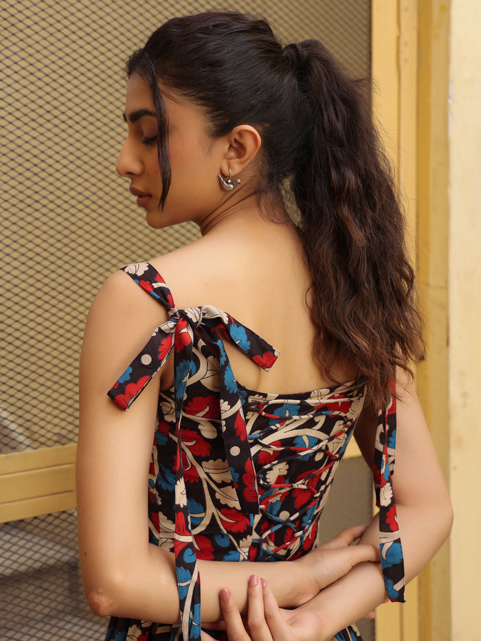 Women's Corset Back Fit and Flare Dress