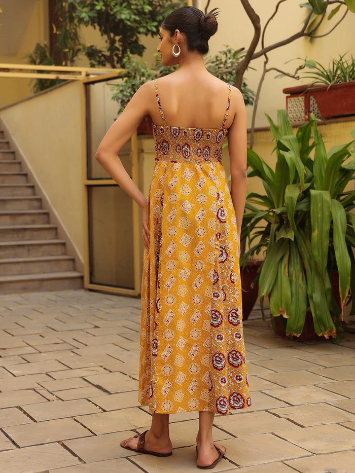 Women's Cotton A Line Midi Dress