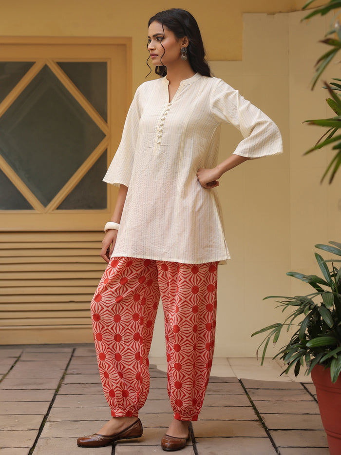 Women's Cotton Kurta and Dhoti