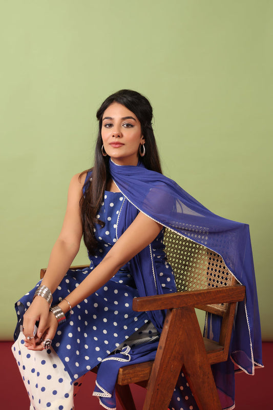 Women’s Cotton Kurta and Farshi Salwar with Dupatta