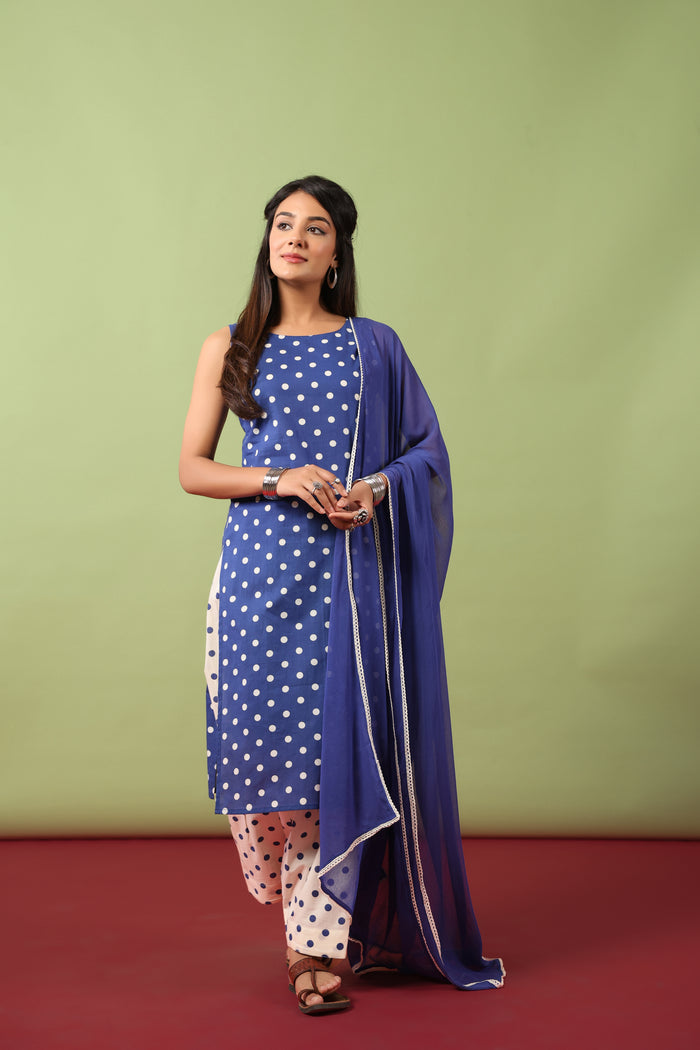 Women’s Cotton Kurta and Farshi Salwar with Dupatta